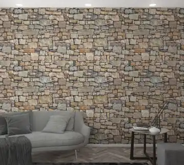 Tapet Marburg decorativ, tip panel, maro, piatra, living, dormitor Reducere