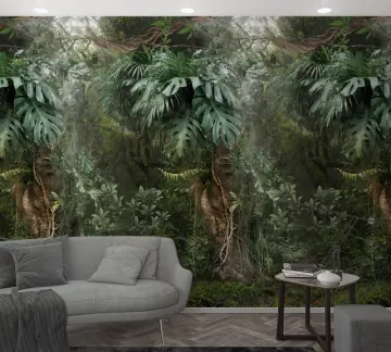 Tapet Marburg decorativ, tip panel, tropical, verde, living, hol, baie Cumpără online