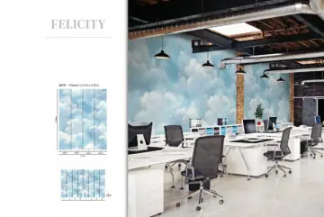 Tapet Marburg decorativ, tip panel, nori, living, birou Reducere de preț