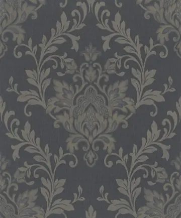 Tapet clasic model barok, negru, auriu, lucios, Villa Romana 31570 Reduceri