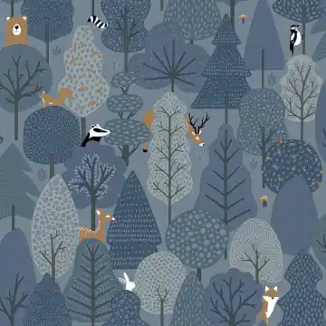 Tapet copii, cu animale in padure, My Kingdom, M51601 Livrare rapidă
