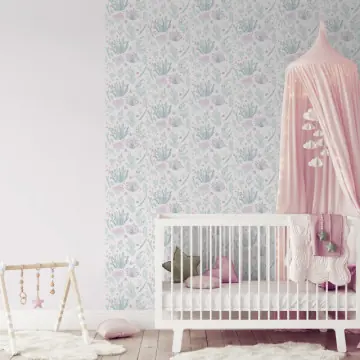 Tapet copii model floral, roz, verde, MY KINGDOM A90603 Ieftin