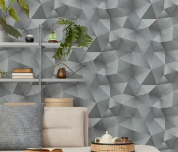 Tapet geometric romburi extralavabil,gri,argintiu Cumpără acum