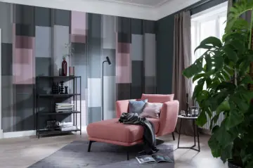 Tapet modern, tip panel, verde, negru, abstract Reducere extra