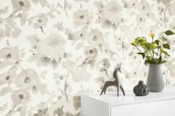 Reducere de preț Tapet superlavabil cu motiv floral delicat