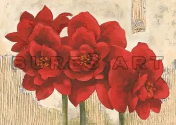Poster Flori rosii cu foita argintie Vezi acum