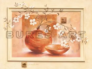 Comandă acum Poster ‘‘Flori albe in vase de lut II‘‘