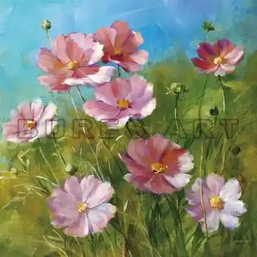Poster decorativ ‘‘Flori roz in gradina‘‘ Ofertă de sezon