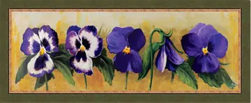 Tablou "Panselute violete" inramat Ofertă limitată