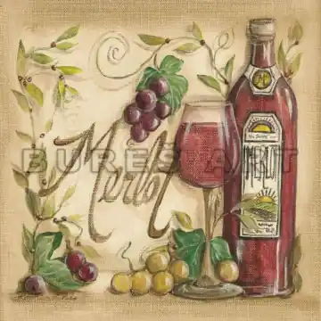 Ieftin Tablou decorativ Sticla de vin alb sau rosu si struguri