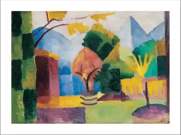 Poster decorativ "Gradina langa lac" Popular