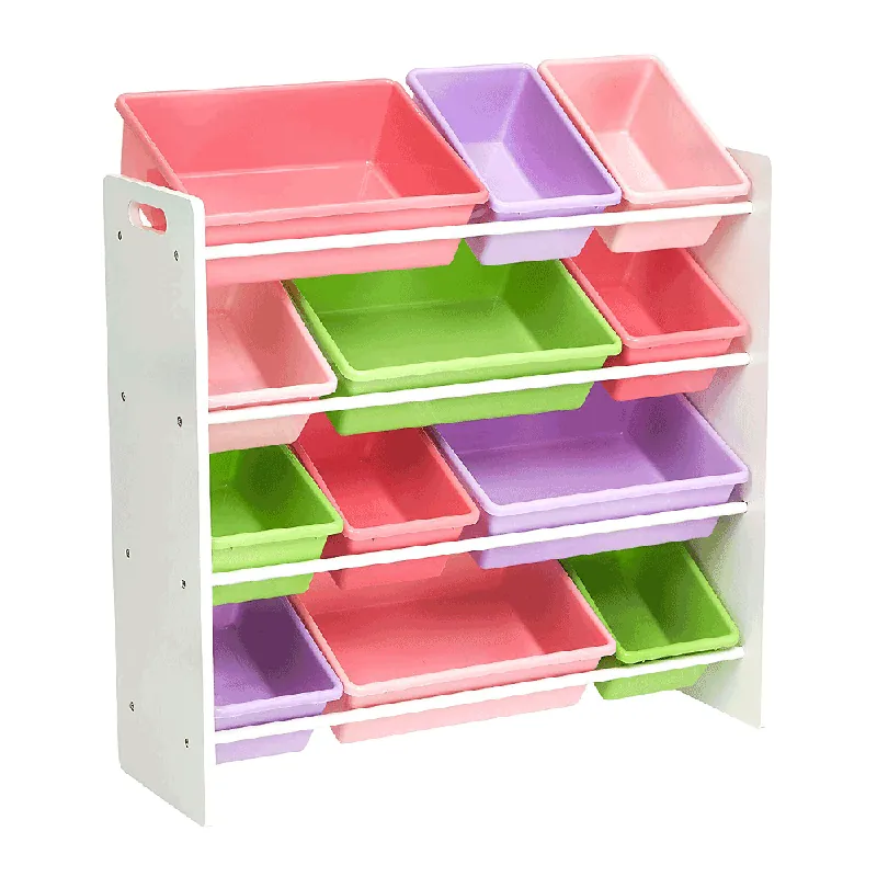 Cumpărături sigure Organizator / raft pentru jucării, alb / multicolor, MAISAN