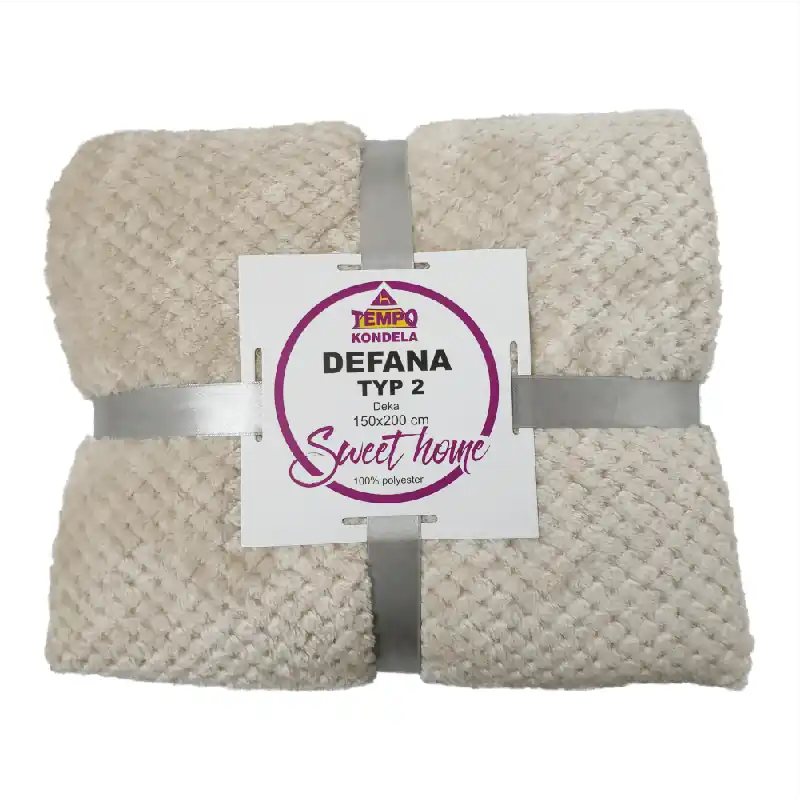 Pătură cu două feţe, bej-gri, 150x200, DEFANA TYP 2 Retur gratuit
