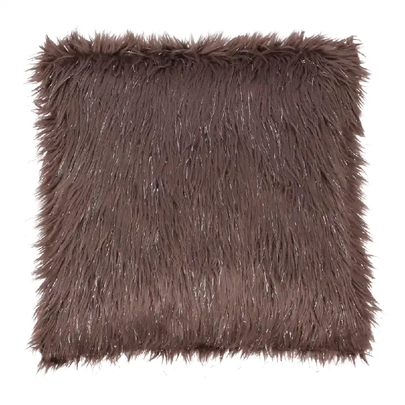 Pernă, gri-maro-taupe/argint, 45x45, FOXA TYP 4 Lichidare de stoc