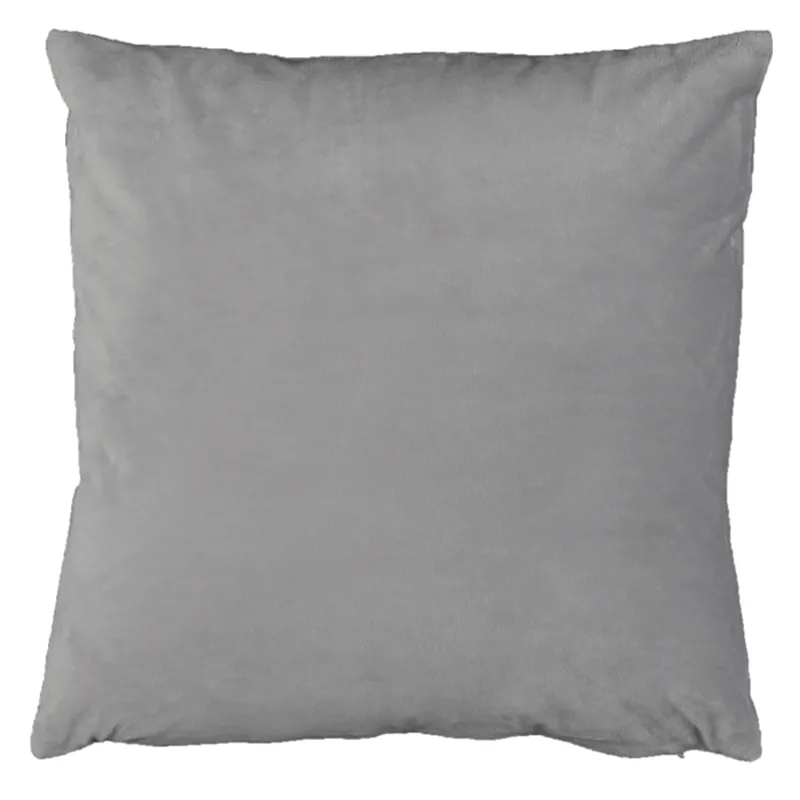 Pernă, material textil de catifea gri deschis, 45x45, ALITA TIPUL 12 Comandă acum