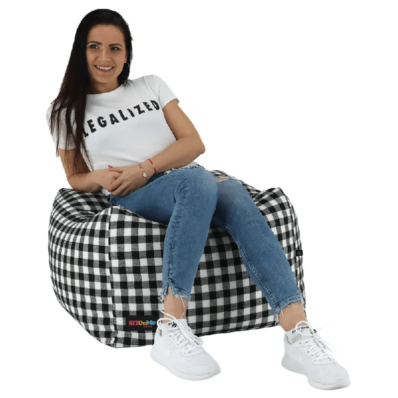 Cel mai bun preț Taburet, negru/alb, KRETON