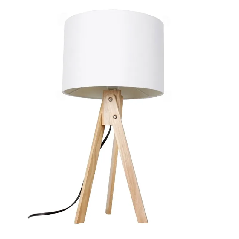 Preț promoțional Lampă de masă, alb/lemn natural, LILA TYP 1 LS2002
