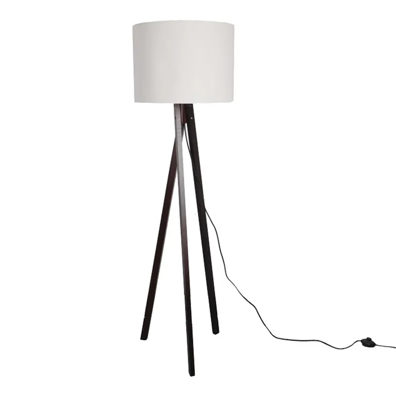 Expediere rapidă Lampă pe picior, alb/lemn negru, LILA TYP 9 LS6062
