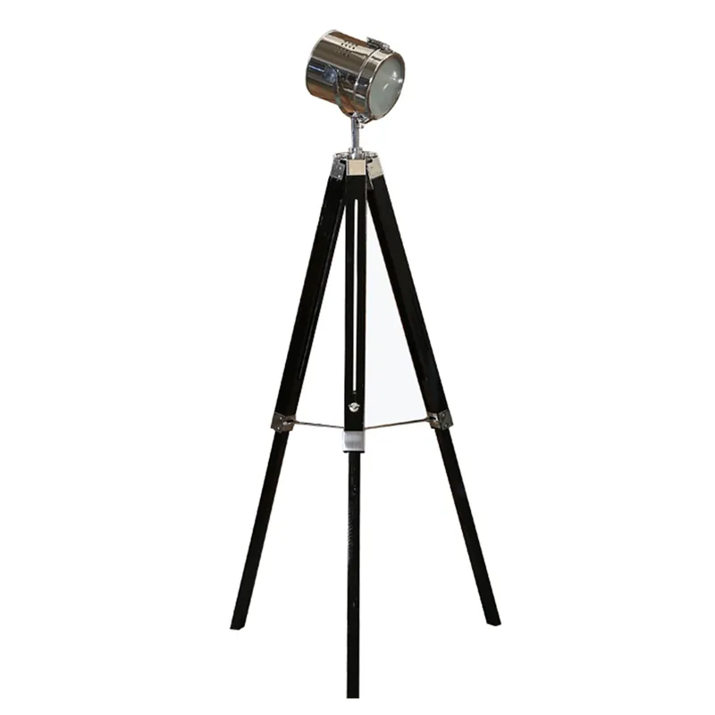Nu rata Lampă de podea, lemn negru/metal, CINDA TYP 26 YF819-B