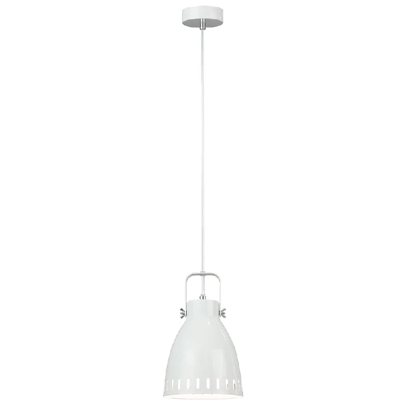 Lampă suspendată, albă / metalică, AIDEN TIP 3 Ofertă exclusivă
