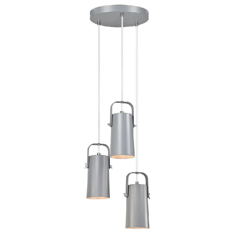 Lampă suspendată, gri / metal, DEVAN Chilipir