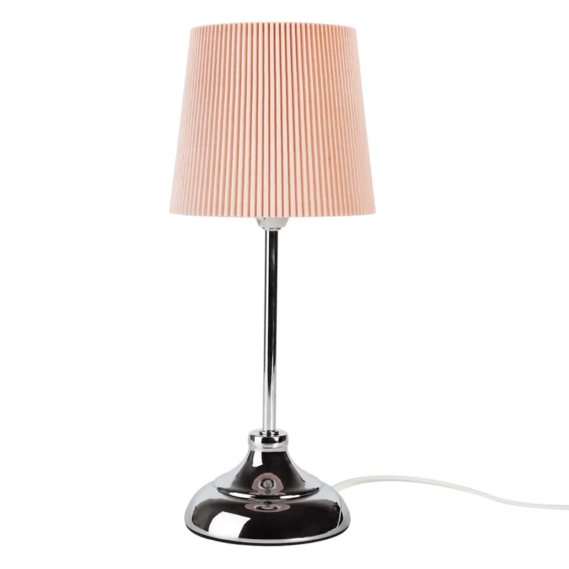 Reducere extra Lampă de masă, din metal / material textil roz, GAIDEN