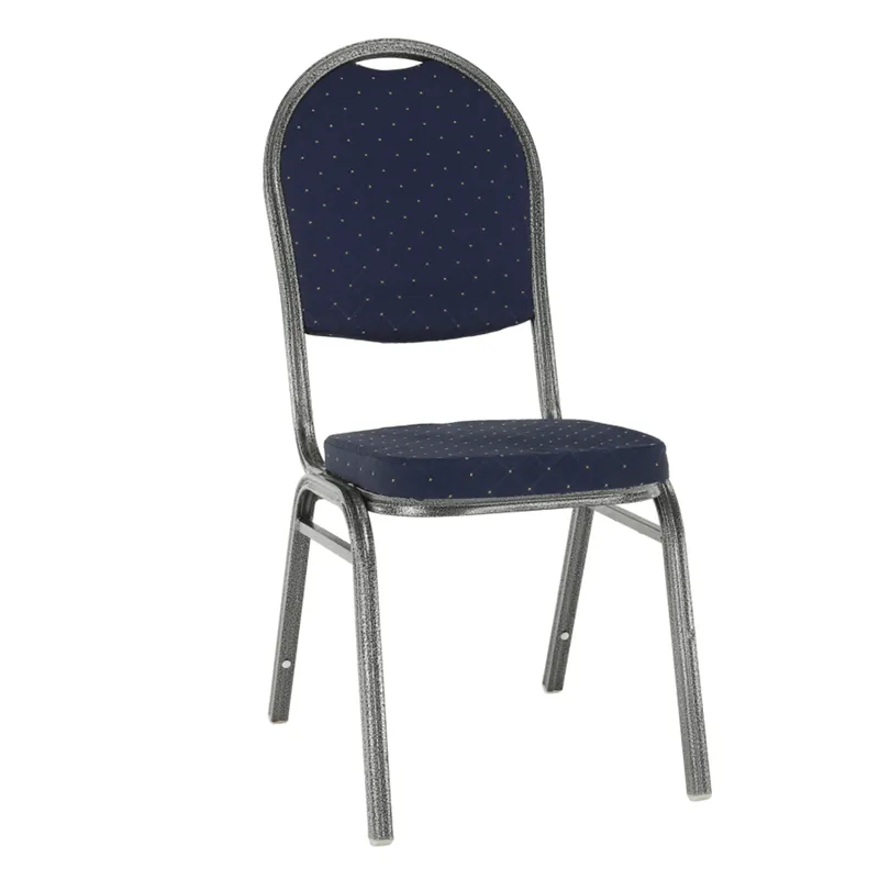 Scaun, rabatabil, textil albastru închis/gri cadru, JEFF 2 NEW Ofertă limitată