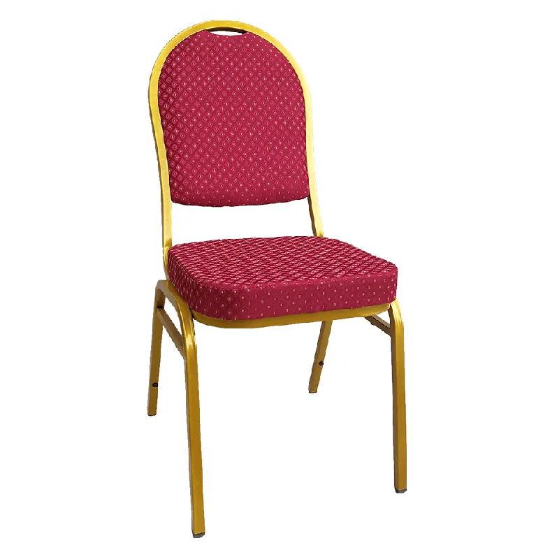 Livrare rapidă Scaun, stivuitor, ţesătură roşie /vopsea aurie, JEFF 3 NEW