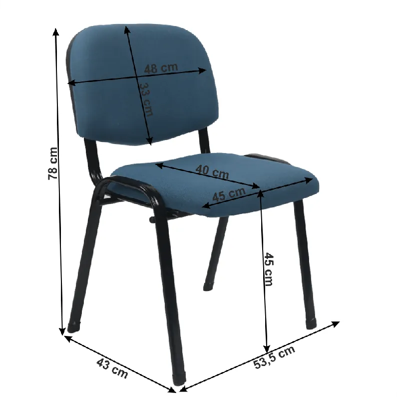 Preț redus Scau de birou, albastru închis, ISO 2 NEW