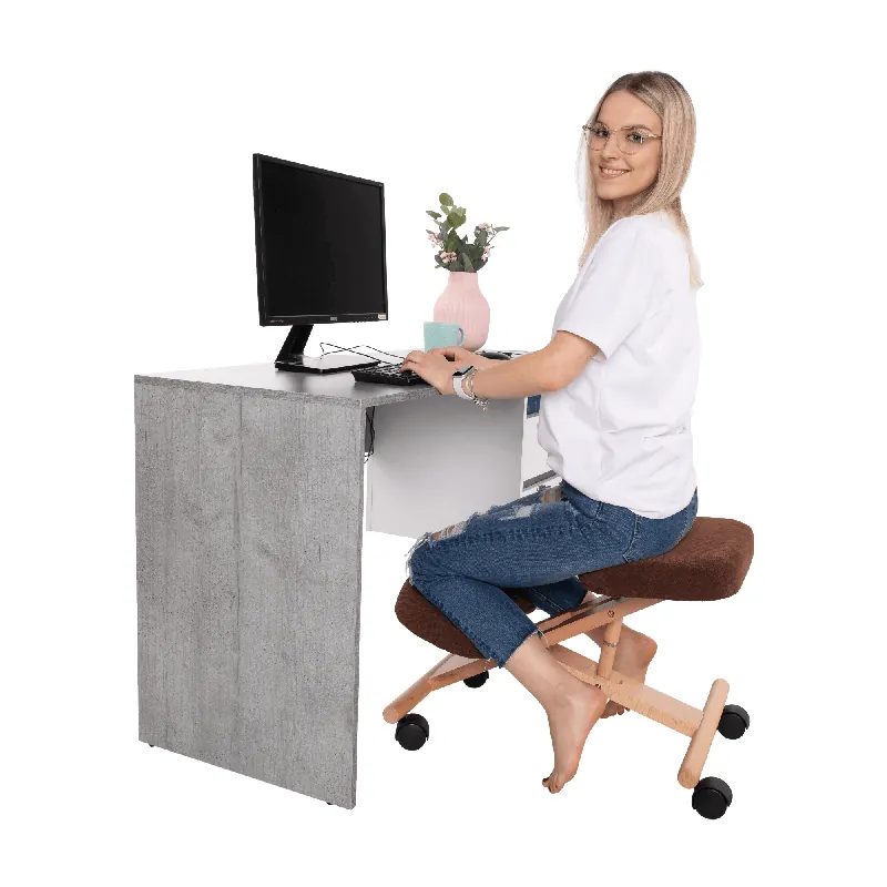 Scaun ergonomic, maro / fag, FLONET Reducere specială