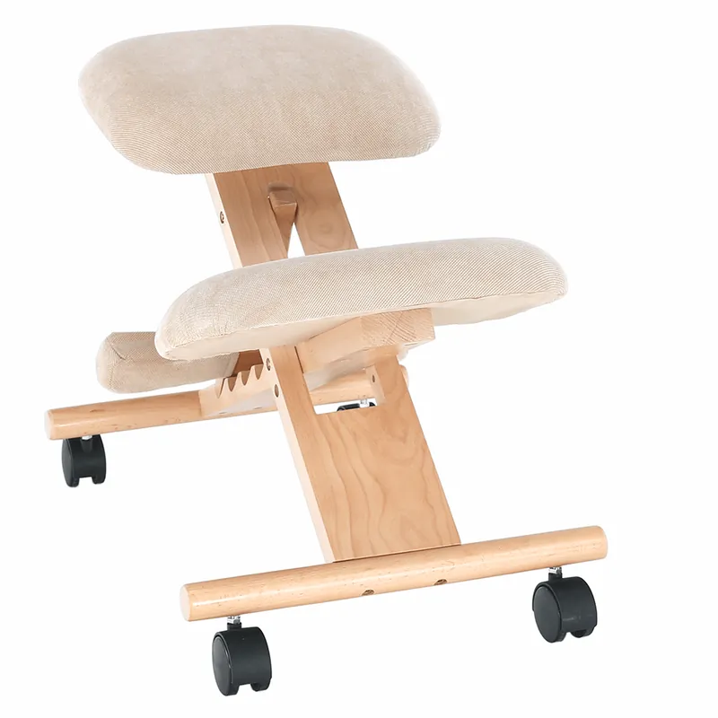 Lichidare de stoc Scaun tip kneeling ergonomic, crem / fag, GROCO
