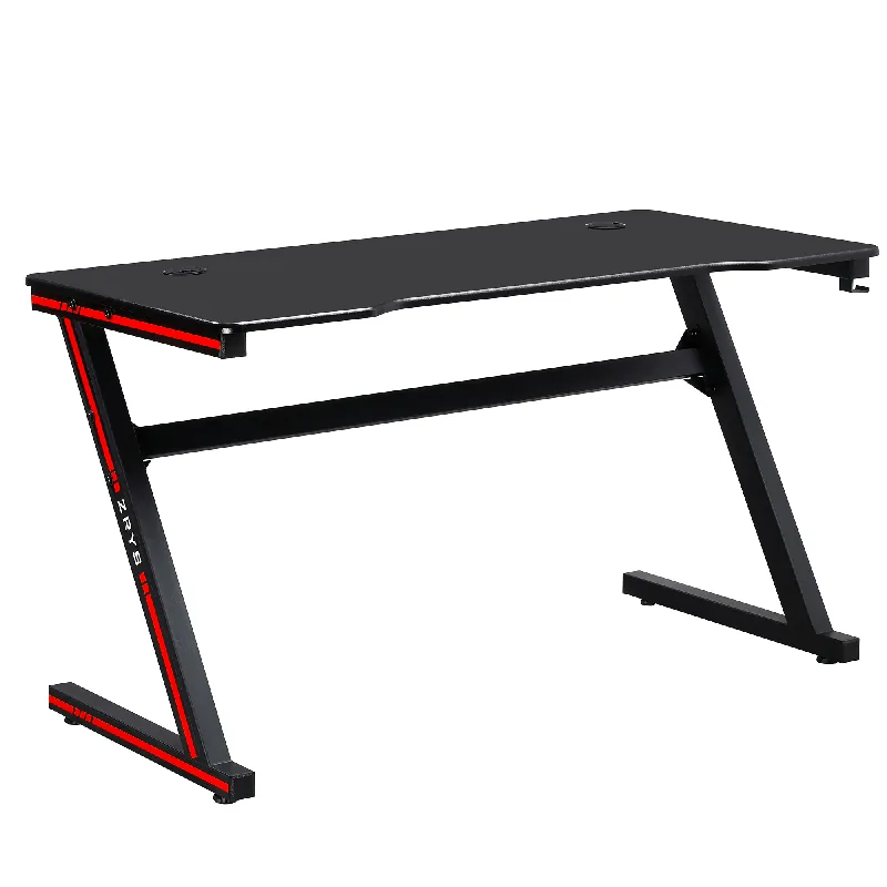 Preț promoțional Masă de joc / masă pentru computer, neagră / roşie, MACKENZIE 140cm