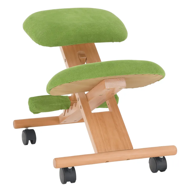 Reducere specială Scaun genunchi ergonomic, verde/ fag, GROCO