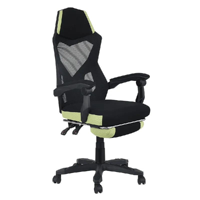 Scaun de birou / joc, negru / verde, JORIK Expediere rapidă