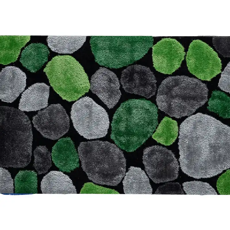 Covor 140x200 cm, verde/gri/negru, PEBBLE TYP 1 Comandă acum