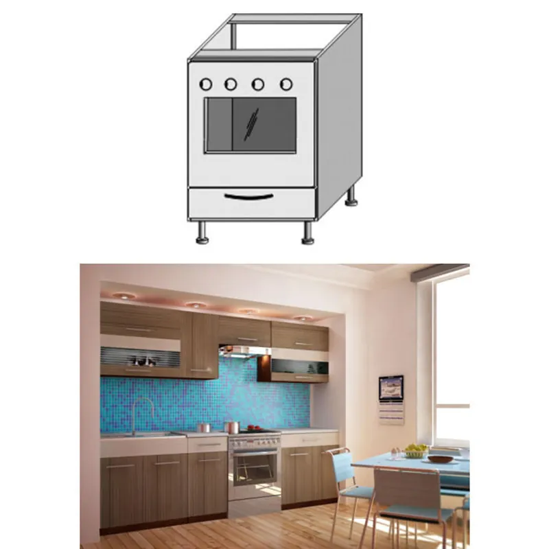 Dulap bucătărie pentru aragaz, rigoleto dark+light/wenge JURA NEW I ZK-60 K1 Vezi acum