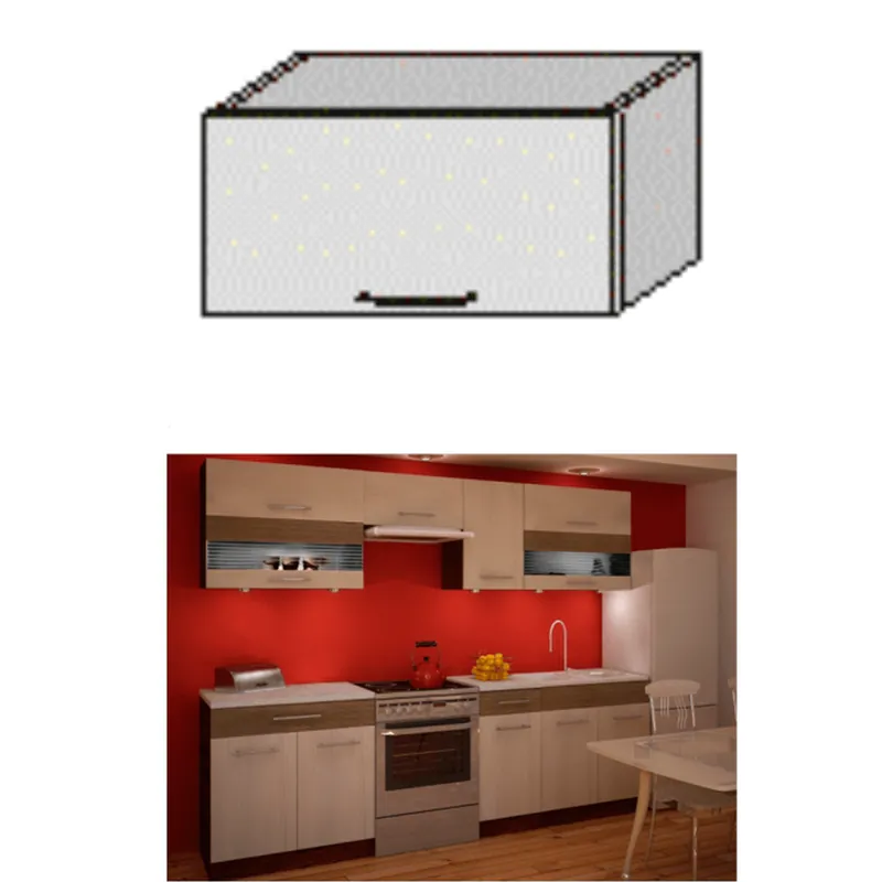 Expediere rapidă Dulap bucătărie, rigoleto dark+light/wenge, JURA NEW IA OG-60