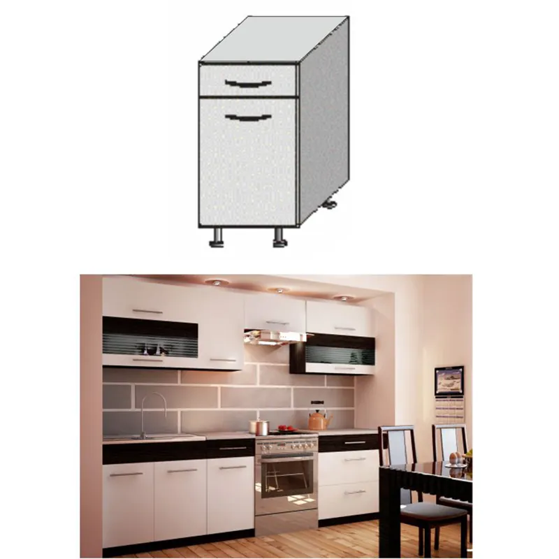 Dulapul de jos, alb/venge, JURA NEW B D-40 S1 Preț promoțional