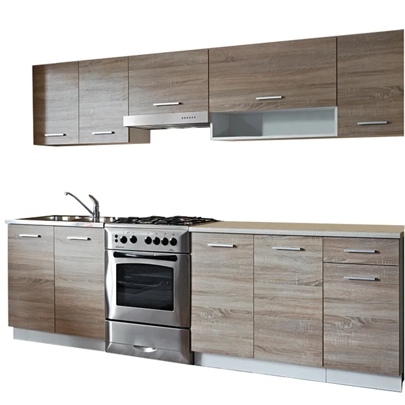 Cumpără online Mobilă de bucătărie, set de bază, stejar sonoma/alb, CYRA NEW 2,5m