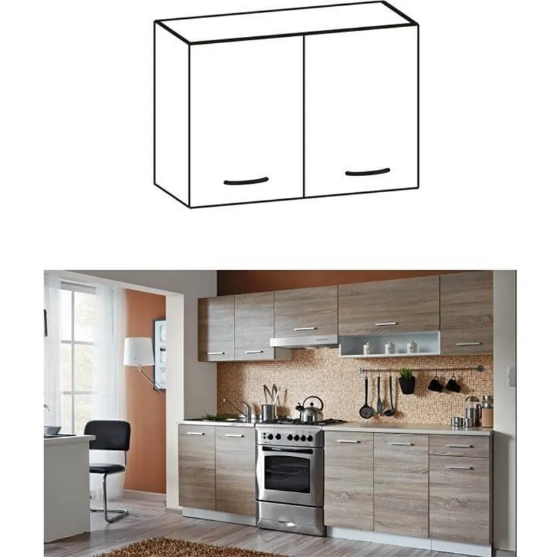Reducere de preț Dulap de bucătărie, superior, stejar sonoma/alb, CYRA NEW G 60