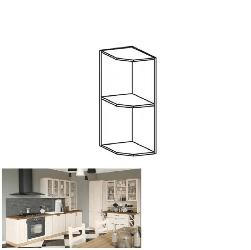 Cumpără acum Etajeră superioară de colţ, alb, ROYAL G25PZ