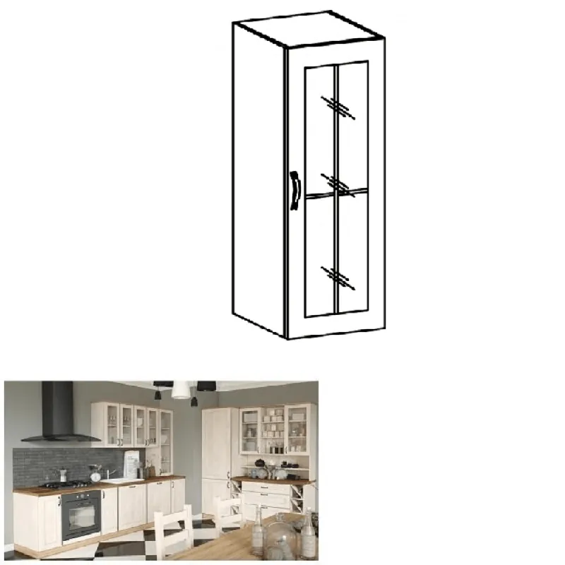 Dulap superior, alb/pin nordic, dreapta, ROYAL W40S Preferatul clienților