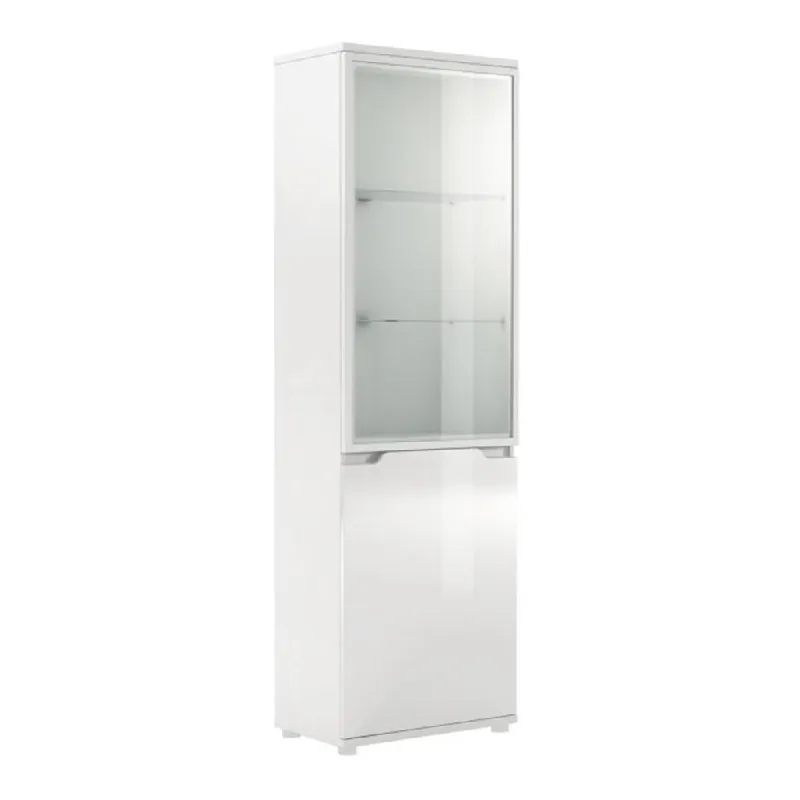 Vitrină cu iluminare cu LED, alb/alb cu extra luciu HG, ADONIS AS 10 Nu rata