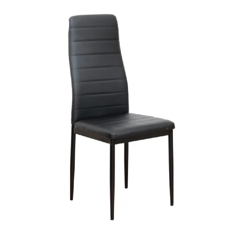Scaun, piele eco neagră/metal negru, COLETA NOVA Cumpără online