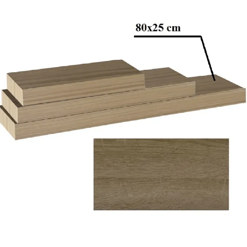 Cel mai vândut Poliţă 80x25 din MDF, stejar trufă, GANA FY 11044-4