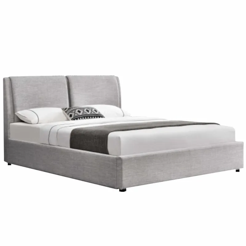 Preț promoțional Pat cu spaţiu de stocare, ţesătură gri, 160x200, GULIA 2 NEW