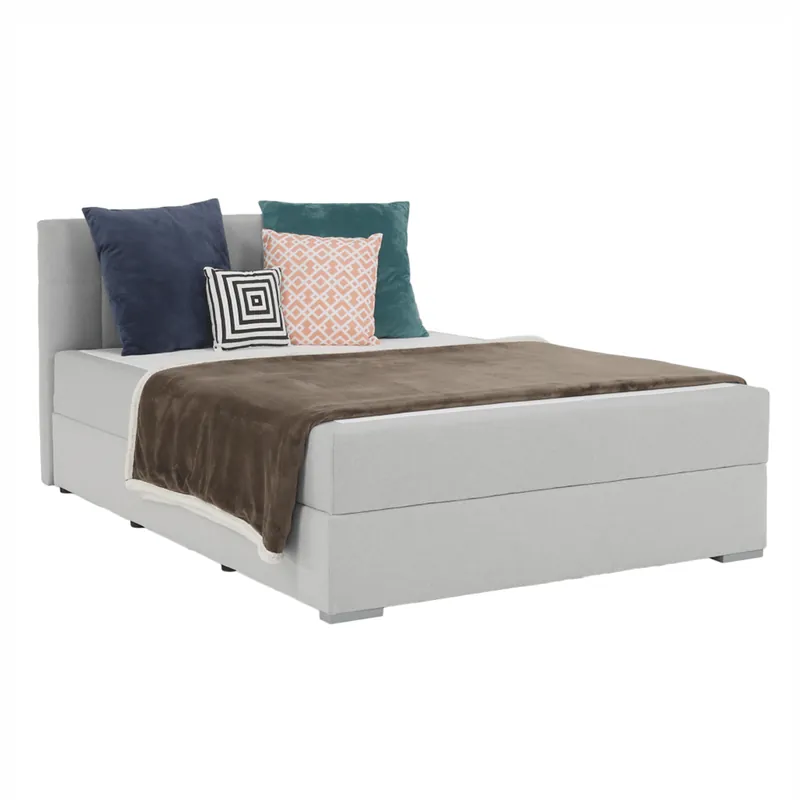 Cumpără acum Pat tip BOXSPRING 120x200, gri deschis, FERATA KOMFORT