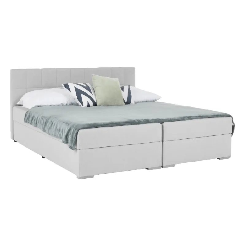 Pat tip BOXSPRING 180x200, gri deschis, FERATA KOMFORT Chilipir