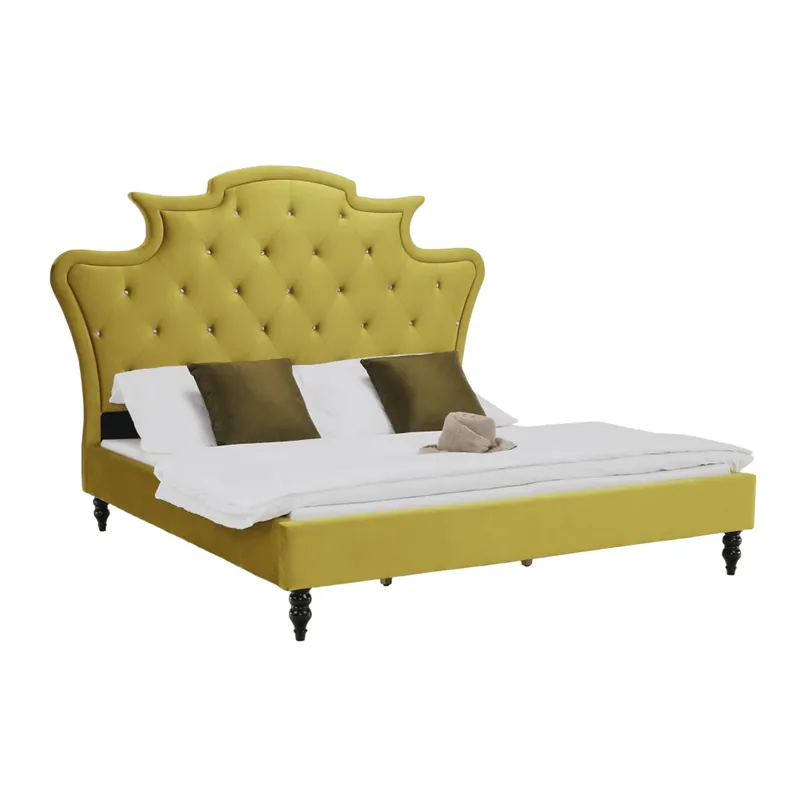 Pat de lux, catifea Velvet auriu, 160x200, REINA Noutate