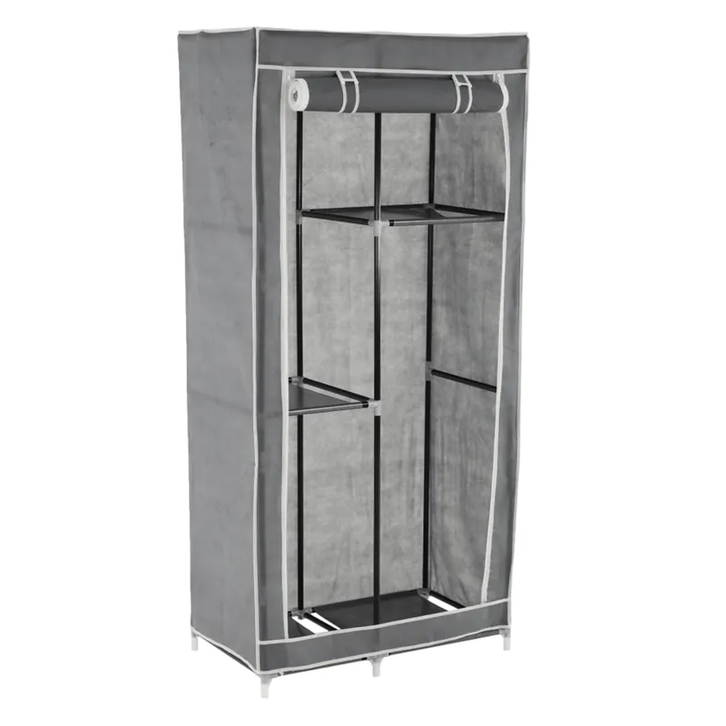 Organizator de garderobă material textil/metal, gri, DUMBO Preț promoțional